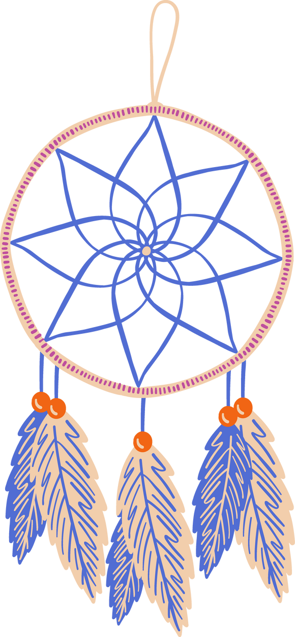 Stylised Abstract Horoscope And Spirituality Dream Catcher Element